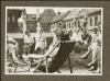 Gruppenfoto: Schülerinnen der Sozialen Frauenschule; Attribute (auf Liegestühlen und Stühlen sitzend) / Außenansicht: Soziale Frauenschule, Dachgarten